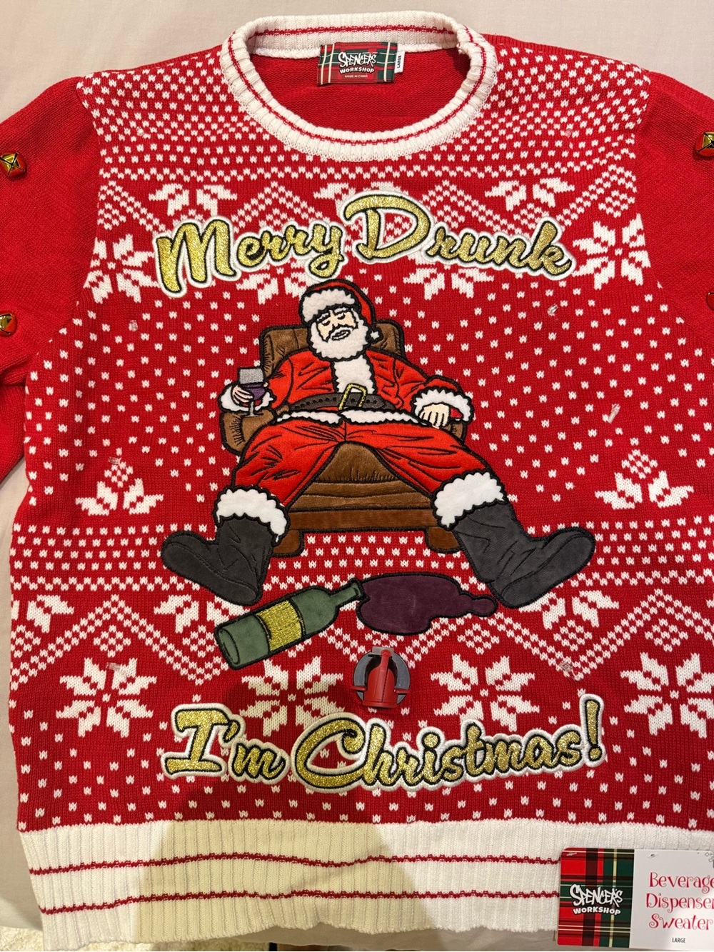 Spencer’s Merry Drunk Christmas Sweater